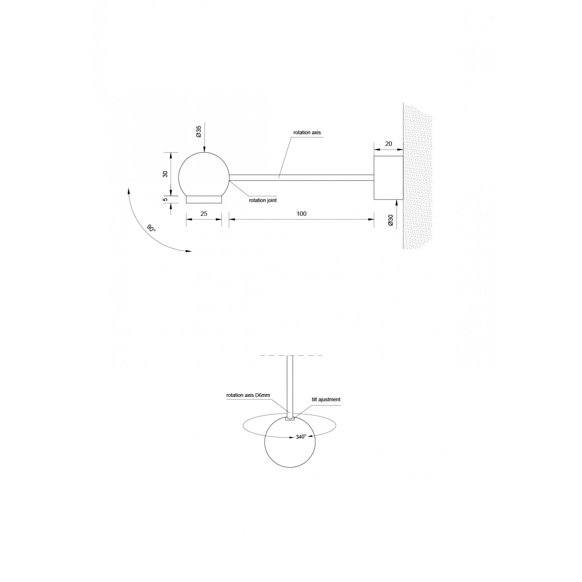 Mini Spot Τοίχου, Balaki S
